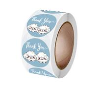 Nishiyuenyi Merci Autocollants enveloppe sceaux 2,5 cm Auto-bâton Rond des Tags de Papier Rond pour pour Le Bricolage de la Lettre de la Lettre d'artisanat, Bleu