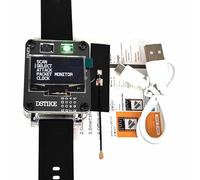 Nishiyuenyi Montre Connectée de Programmation avec écran LED, Montre d'apprentissage pour Tests Réseau, Antenne Détachable, Bracelet en Silicone pour Les Déve