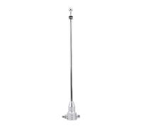 Nishiyuenyi Motorcycle Support de Drapeau avec Structure en Aluminium Résistante à Monter sur Porte-Bagages Base Ajustable pour Décoration de Adapté Aux Pass, Argent