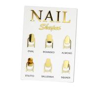 Nishiyuenyi Nail Art Display Board Panneau D'Exposition Acrylique Support Ongles Manucure Accessoire Faux Ongles Porte-échantillons Adapté Institut École, 19 cm x 26.5 cm x 2 mm.