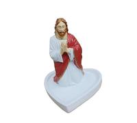 Nishiyuenyi Organisateur de Bijoux Coffret Présentoir Boîte Rangement Résine Figurine Prière Convient Au Cadeau Chambre Commode, Jésus Petit