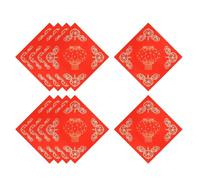 Nishiyuenyi Papier Chun Lian Rouge Xuan Doufang Chinois, Inscriptible, Carrés Décoratifs à Personnaliser, Dou Fang, 10 Pièces de 45 Cm