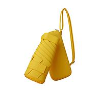 Nishiyuenyi Parapluie Mini Pliant Résistant Au Vent Léger Compact Étanche avec Étui en Tissu Alliage Protection Solaire Adapté Aux Hommes Femmes Balades et Activi, Jaune
