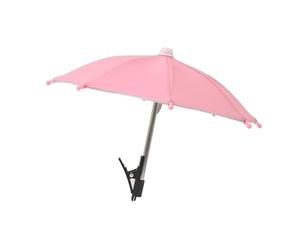 Nishiyuenyi Parapluie pour Téléphone Accessoire Smartphone Polyvalent Ombre Solaire Protection Étanche Fabriqué en Polyester Adapté à la Photographie en Plein, Rose