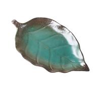 Nishiyuenyi Plat Décoratif en Porcelaine pour Bijoux, Bol, Porte-Bijoux Multifonctionnel pour Boucles d'oreilles, Bleu