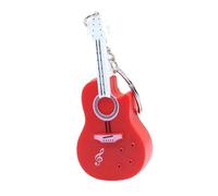 Nishiyuenyi Porte-clés Guitare Miniature, La Plus Petite Guitare du Monde, Cadeau d'anniversaire, Guitare avec Son, Porte-clés Musique pour Hommes et Femmes, Rouge
