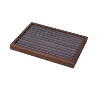 Nishiyuenyi Présentoir à Bijoux en Velours pour Accessoires d'oreilles et Organisation, Gris, L