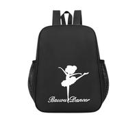 Nishiyuenyi Sac à Dos Danse Ballet pour Filles Enfants avec Bretelles Réglables Matériau Polyester Imperméable Design Polyvalent Idéal pour École, Noir