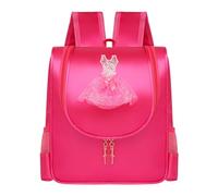 Nishiyuenyi Sac de Danse Classique Enfant Sac à Dos Danseuse Sac Ballet Fille Tutu avec Finition Dentelle Bretelles Ajustables Léger et Robuste pour Gymnastique, Rouge
