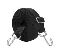 Nishiyuenyi Sangle Élastique Réglable Attache Valise Corde Crochet Métal Bande Nylon Cœur Latex pour Fixer Bagages Vélo Camping Déménagement, Noir 5m