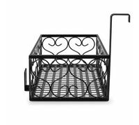 Nishiyuenyi Support Jardinière Métal Réglable Balcon, Fer robuste, ensemble supports, compatible balustras balcon, conçu pour accrochage, pour