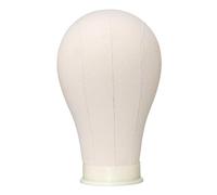Nishiyuenyi Tête de Mannequin En Toile avec Support pour Perruque et Ouverture, Utilisable également Comme Présentoir à Bijoux pour Salons de Coiffure, Domicile, 21 pouces