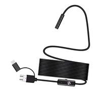 Nishiyuenyi USB Android Caméra Inspection Flexible Câble Lumière Réglable Caméra Étanche Adapté Smartphone Ordinateur Dépannage, 1m