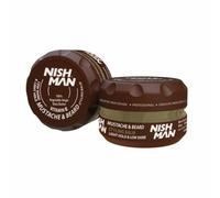 NISHMAN Baume Coiffant Barbe et Moustache 100ml - Style Parfait pour une Barbe et Moustache Bien Définies - Hydrate et Nourrit Vos Poils