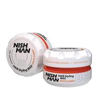 Nishman Cire Coiffante 150ML - Tenue Puissante et Style Flexible pour Chaque Style de Cheveux - Contrôle et Définition Longue Durée (150ML, 06 - Gomme mystique)