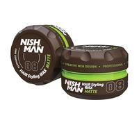 NISHMAN Cire Coiffante 08 - Matte 150g - Tenue Puissante et Style Flexible pour Chaque Style de Cheveux - Contrôle et Définition Longue Durée