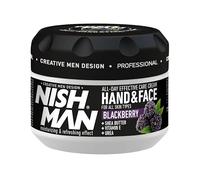 NISHMAN Crème pour les Mains et le Visage - Blackberry 300ml - Crème Hydratante, Nourrissante et Apaisante pour une Peau Saine - Idéale pour Peaux Sèches et Sensibles