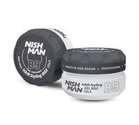NISHMAN Gel Cire Aqua pour Hommes B9 - Cola 150g - Parfum Cola - Fini Brillant Naturel - Tenue Ultra Forte - Contrôle et Définition Longue Durée