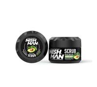 NISHMAN Gommage Visage & Corps - Avocado 300ml - Exfoliant pour la Peau des Hommes - Élimine les Peaux Mortes, Nettoie en Profondeur, et Garantit un Teint Frais, Doux et Radieux
