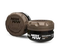 NISHMAN Hair Styling Pomade Wax W10 - Amber 100g - Hold Modéré Flexible et Brillance Moyenne à Élevée - Parfait pour un Styling Fermé, Soin et Look Longue Durée