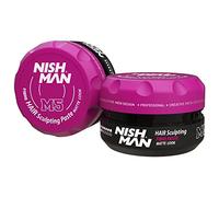 Nishman Hair Styling Matte Wax 100g - Longue Durée, Tenue Forte et Finition Mate - Cire Capillaire Parfaite pour le Style et la Texture (100 g (Lot de 1), M5 - Pâte Fibre Aspect Mat)