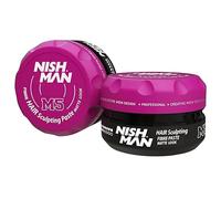 Nishman Hair Styling Matte Wax 100g - Longue Durée, Tenue Forte et Finition Mate - Cire Capillaire Parfaite pour le Style et la Texture (100 g (Lot de 1), M5 - Pâte Fibre Aspect Mat)