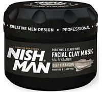NISHMAN Masque à l’Argile pour le Visage 450g - Nettoyage Profond & Soin de la Peau pour Hommes - Élimine les Impuretés, Absorbe l’Excès de Sébum, Laisse la Peau Fraîche & Douce