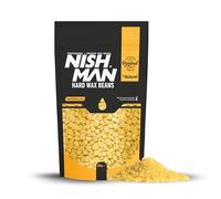 NISHMAN Perles de Cire Dure - Natural 500g - Épilation Indolore et Longue Durée pour une Peau Lisse - Convient aux Zones du Corps - Résultats Efficaces et Confortables Sans Irritation