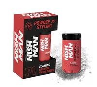 NISHMAN Poudre Coiffante P1 Flaming 20g - Parfum Mangue - Volume et Texture Maximaux - Tenue Flexible et Fini Mat