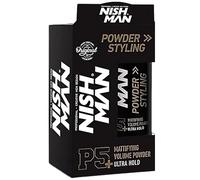 NISHMAN Poudre Coiffante P5 - Mattifying Volume Ultra Hold 20g - Boost Maximal de Volume et Texture - Poudre Coiffante Parfaite pour Fixation Flexible et Finition Mate