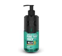 NISHMAN Shower Gel - Pure Touch 480ml - Formule 3-en-1 for Corps, Cheveux & Visage - Nettoyant Quotidien Doux for Hommes with Parfum Revigorant - Gel Hydratant for Tous les Types de Peau
