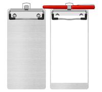 NISHZHU Porte-bloc en aluminium avec porte-stylo 4,1 x 8,4 cm Mini porte-bloc A5 pour bureau, école