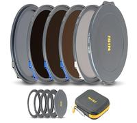 NiSi JetMag Pro Kit de Filtre magnétique 82 mm avec Verrouillage - Kit de Filtre ND Paysage (FS ND8, FS ND64, FS ND1000, True Colour CPL 67 mm/72 mm/77 mm/82 mm) Bague d'adaptation magnétique