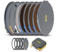 NiSi JetMag Pro Kit de filtres magnétiques pour Objectif 82 mm avec système de Verrouillage - Kit cinéma (FS ND4, FS ND8, FS ND16, FS ND64, Filtre CPL True Color, Brume Noire 1/8, Bague d'adaptation