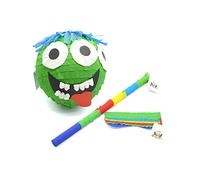 Nislai Monster Pinata Set | Pinata Anniversaire Garcon | fête des Monstres | Cadeau d'anniversaire | Jeu de piñata | pinjata INCL. bâton et Masque | t. 25x25x25 cm