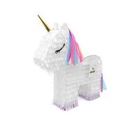 Nislai® piñata licorne blanche | Idéal pour une fête d'unicorn | mariages | enterrement de vie de jeune fille ou jouer à la piñata | environ. 43x33x10 cm