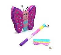 Nislai® Pinata Set papillon | pour les fêtes d'anniversaire des filles | Pinata anniversaire | Parfait cadeau Pinata | Pour un anniversaire ou décoration de fête | Mini - 30 x 26 x 10 cm