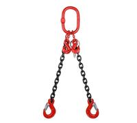 NISMIA 1/2/4 chaînes avec Crochets de Levage, Haute résistance chaîne de Suspension, G80 en Acier au manganèse elingue de Levage, Crochet de raccourcissement chaîne de Grue,1m 2leg,2T