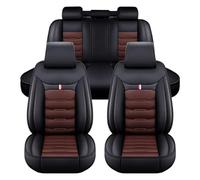 NISMIA Housses de Siège de Voiture pour Volkswagen T-Cross T-Roc Taigo, Ensemble Complet de Housses Siege Auto Universel en Cuir, Compatible avec Les Airbags Latéraux, 5 Seats(D(Black Coffee))
