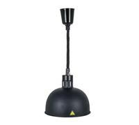 NISMIA Lampe chauffante Suspendue pour Frites, Lampe chauffante pour Buffet, Lampe Suspendue rétractable, Lampe chauffante Alimentaire, Lampe Chauffe-Aliments Commerciale,Noir,29cm