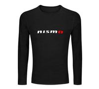 Nismo Logo Men's 100% Cotton Tee Crewneck Unisex Long Sleeve T-Shirt Black XXXL