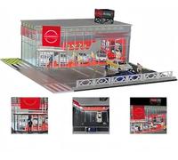 NISMO - Modèle de scène de construction - Échelle 1/64 - Kit de modélisation - Affichage de bureau - Cadeau pour les amateurs (véhicules et figurines non inclus)
