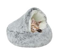Nisone Lit Rond pour, Coussin pour Lit de Chat Panier de Couchage Confortable et Lavable avec Bords Surélevés Maison en Peluche pour Chat, Lapin, Cochon d'Inde et Chaton Ø 40cm