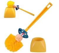 Nisone Trump Brosse de toilette Donald Trump avec support, brosse de toilette à longue poignée, pour le nettoyage quotidien de la salle de bain, cadeau amusant (1)