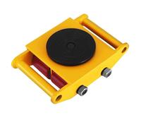 Nisorpa 6T Déménageur de machines industrielles 6 kg, patins à roulettes robustes avec capuchon rotatif à 360°, jaune