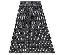 Nisorpa Grand tapis en caoutchouc antidérapant pour entrée extérieure, 90 cmx210 cm, tapis de drainage en caoutchouc anti-fatigue, très résistant, tapis de sol de cuisine commerciale