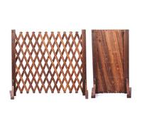 Nisorpa Lot de 2 clôtures extensibles en bois massif autoportantes de 34 à 160 cm de long - Clôtures rétractables d'intérieur pour chiens de compagnie - Clôtures de jardin extensibles et mobiles