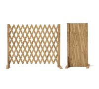 Nisorpa Lot de 2 clôtures extensibles en bois massif - Treillis extensible sur pied - Longueur réglable de 34 à 160 cm - Clôture rétractable pour intérieur et extérieur - Clôture de jardin extensible