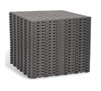 Nisorpa Lot de 20 tapis de sol de garage en PVC - 40 x 40 cm - Antidérapant - 18 mm d'épaisseur - Gris - Dalles emboîtables pour garage