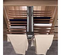 Nisorpa Porte-pantalons extensible à 22 bras pour pantalons, porte-vêtements, économise de l'espace, organiseur de garde-robe, cintres coulissants, marron